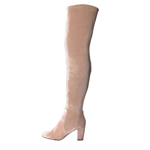 Crushing On You Baby Velvet Over The Knee Boots - Picture 2 of 6